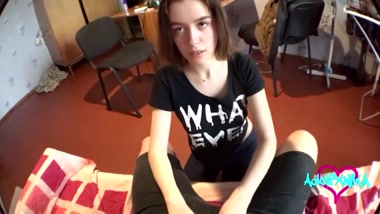 Seductive beauty has sex with her roommate