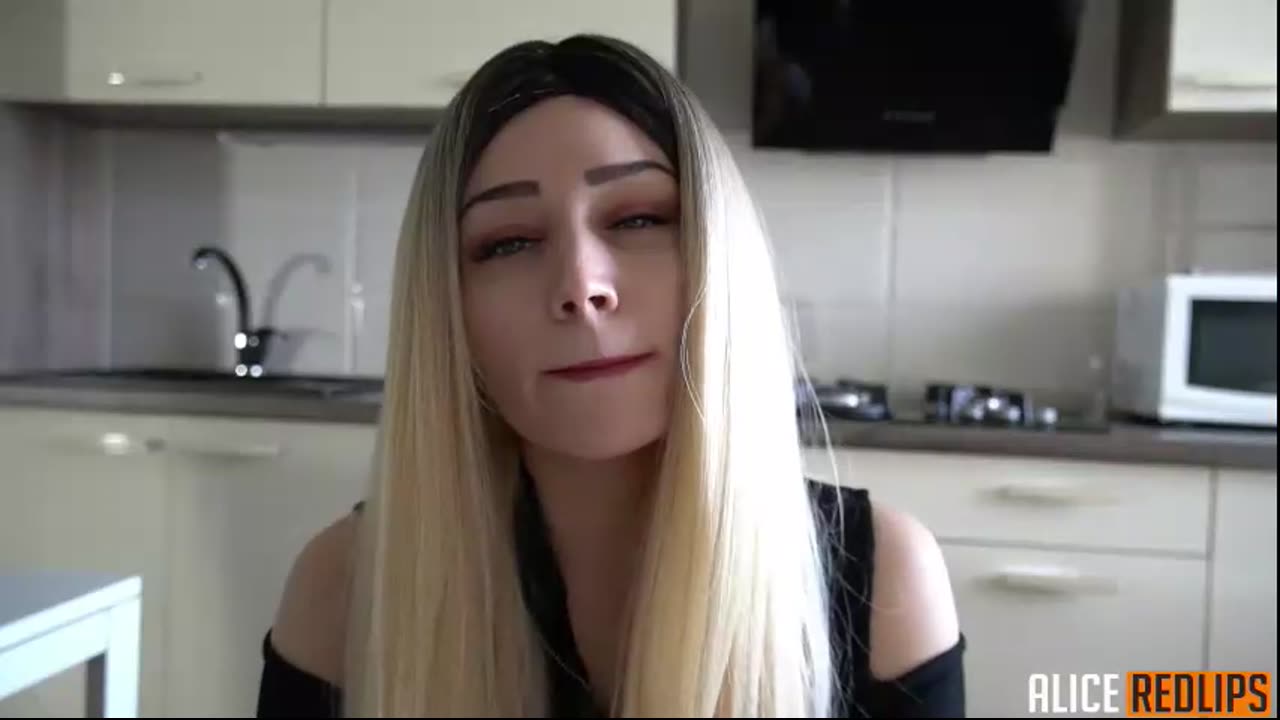 Blonde Dressed as a Prostitute Lets Her Partner Finish in Her Anal Zone