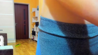 Home striptease with big breasts: dancing and undressing