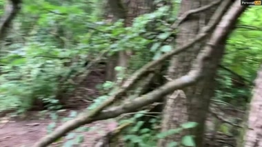 Cum in Mouth After a Blowjob in the Bushes