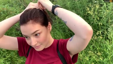 Went for a walk with a young girlfriend and continued with sex right in the bushes