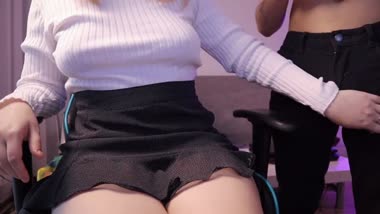 Busty Gamer Girl Gets Urgent Assistance